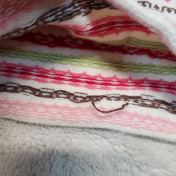 Janie and Jack White Pink Heart Cottagecore Knit Sweater Dress Girl 6 - 12 month - Picture 5 of 7